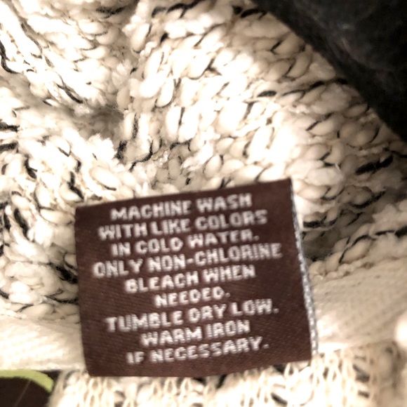 Petite Textured soft ivory and black cowl neck sweater with fringe - Picture 4 of 6